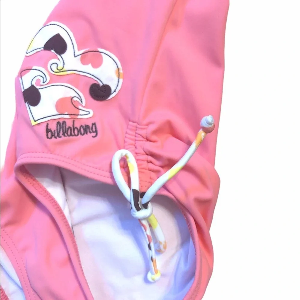 NWT Girls One Piece Billabong Swimsuit Pink 10